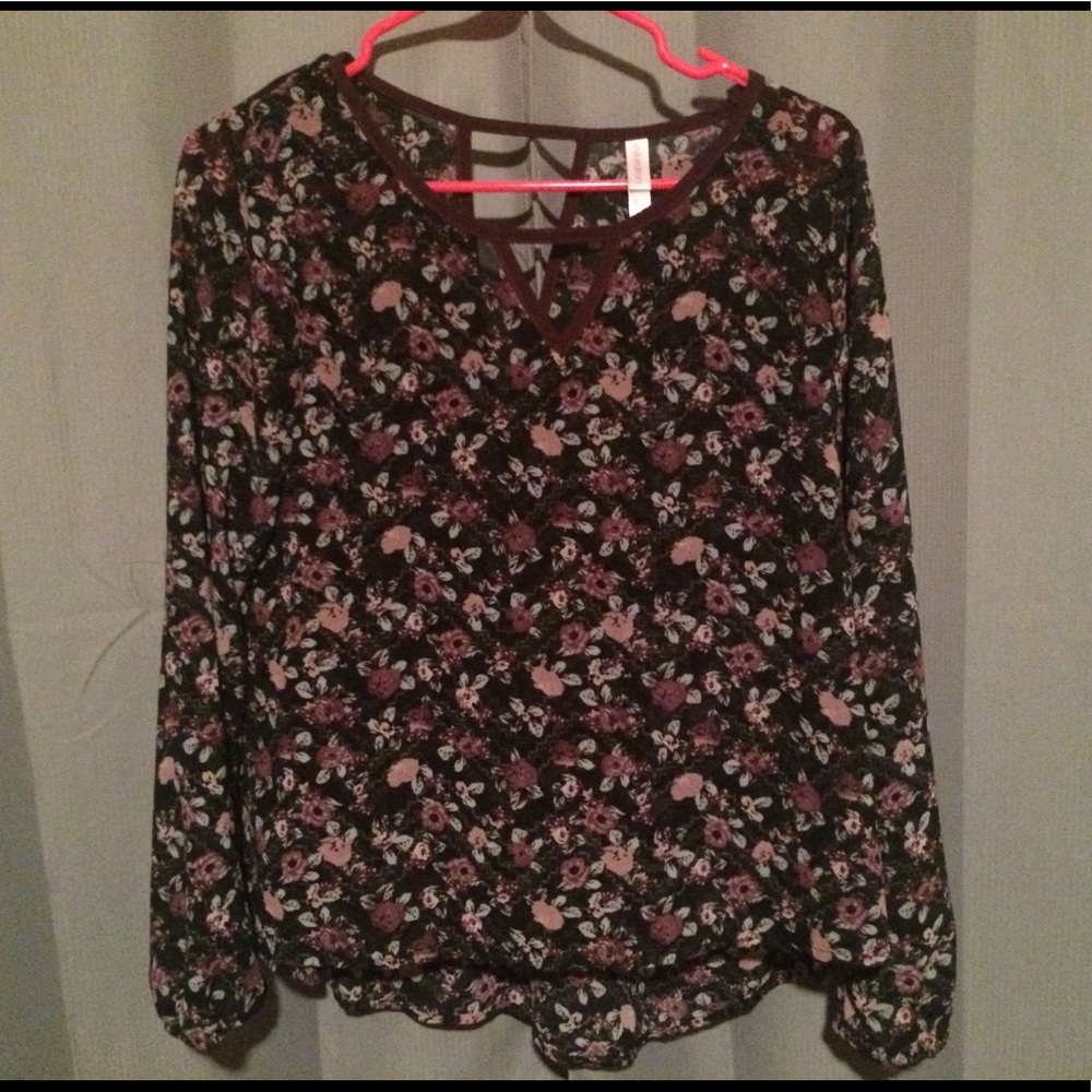 black floral shirt